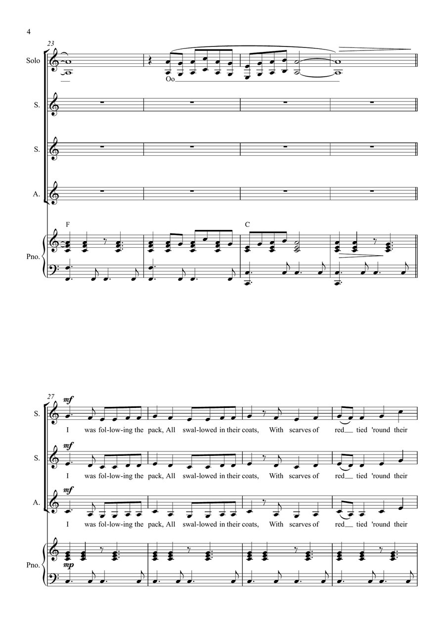 White Winter Hymnal SSA scores gallery preview page 5