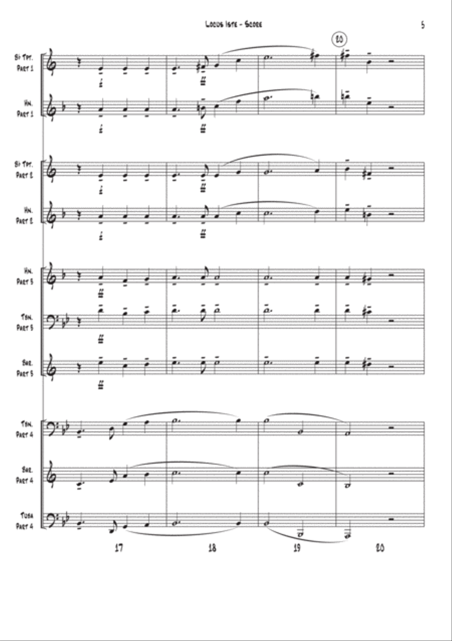 Locus Iste for Brass Ensemble Brass Ensemble scores gallery preview page 6