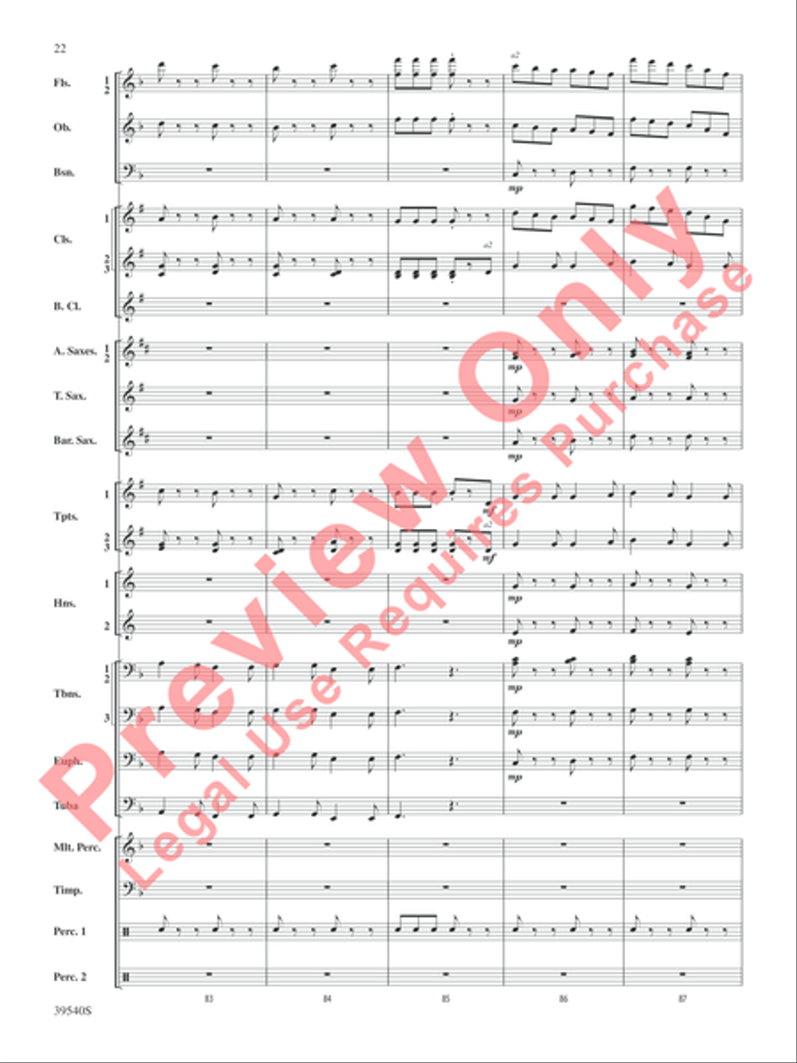 Carols from the British Isles Concert Band scores gallery preview page 23