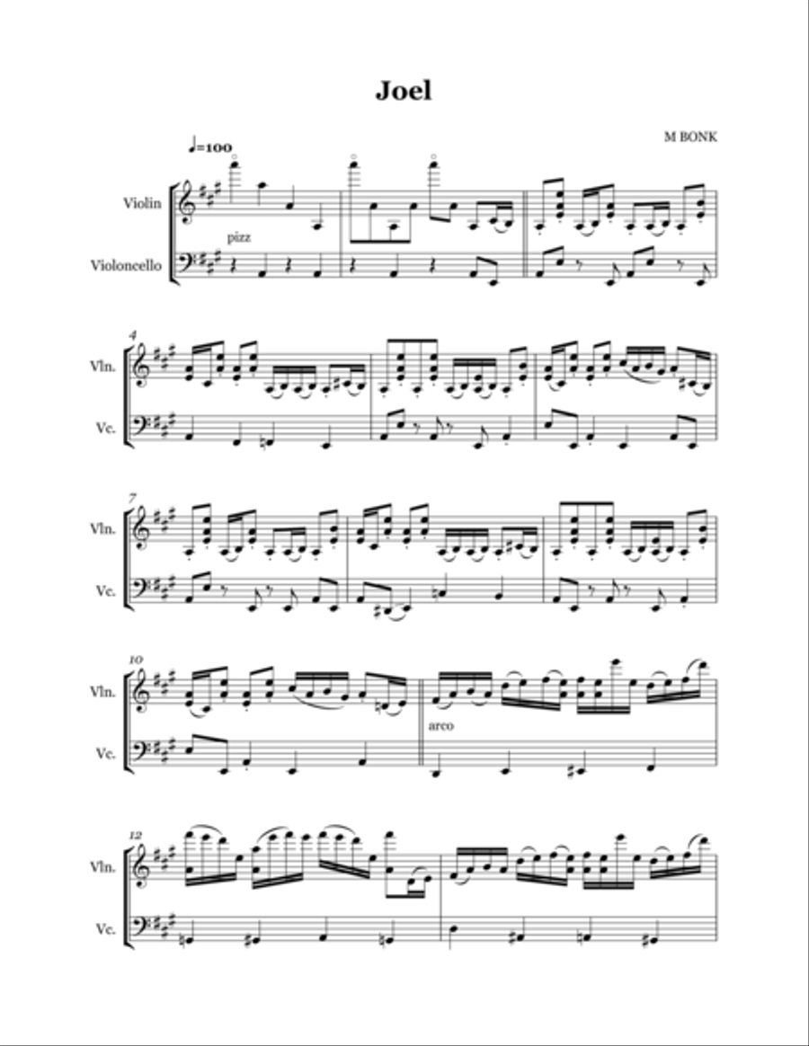 Joel String Duet scores gallery preview page 1