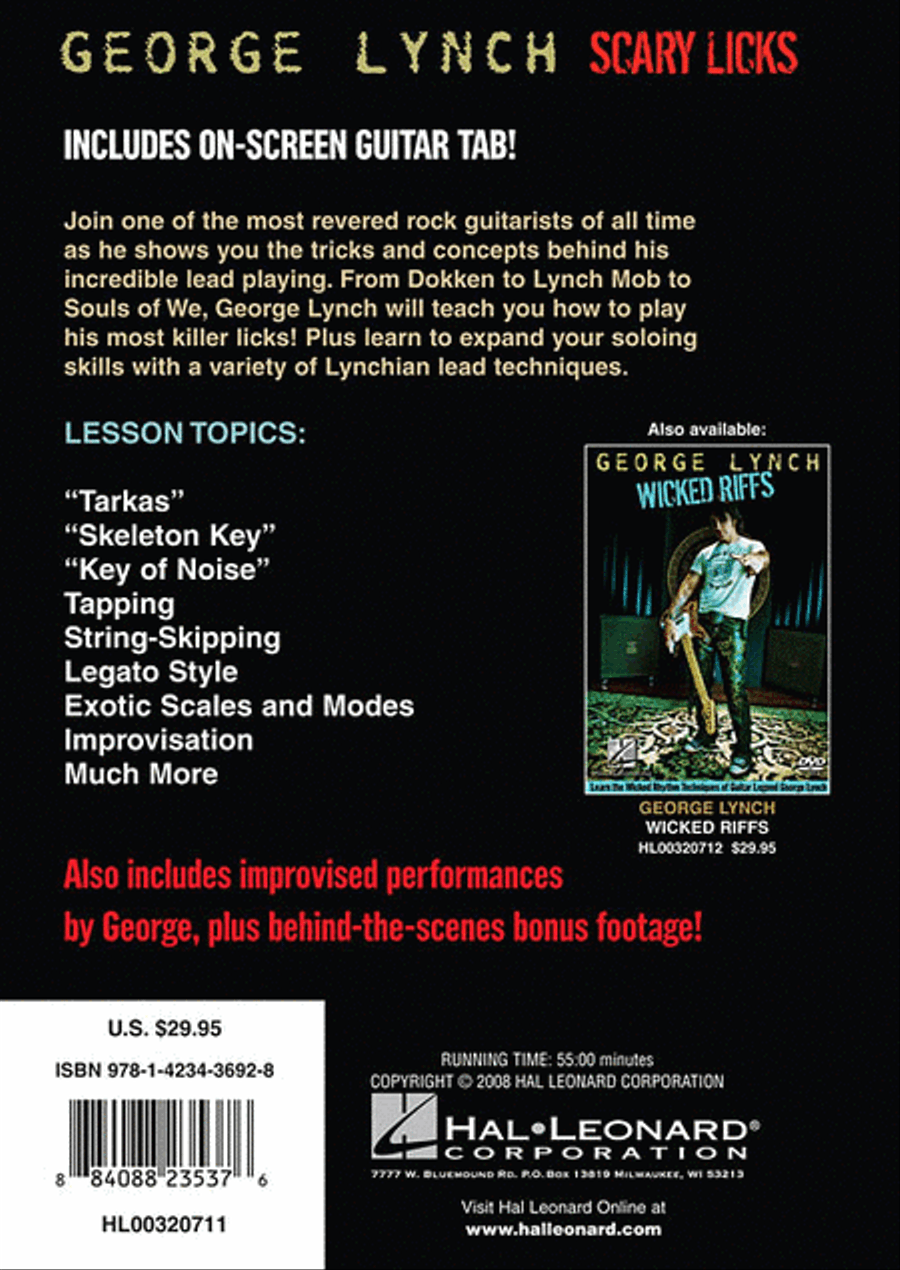 George Lynch - Scary Licks Guitar Tablature scores gallery preview page 2