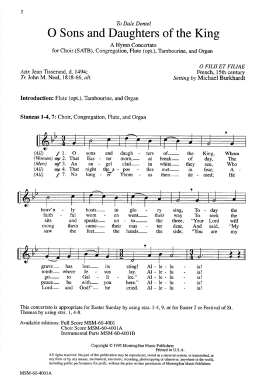 O Sons and Daughters of the King 4-Part scores gallery preview page 2