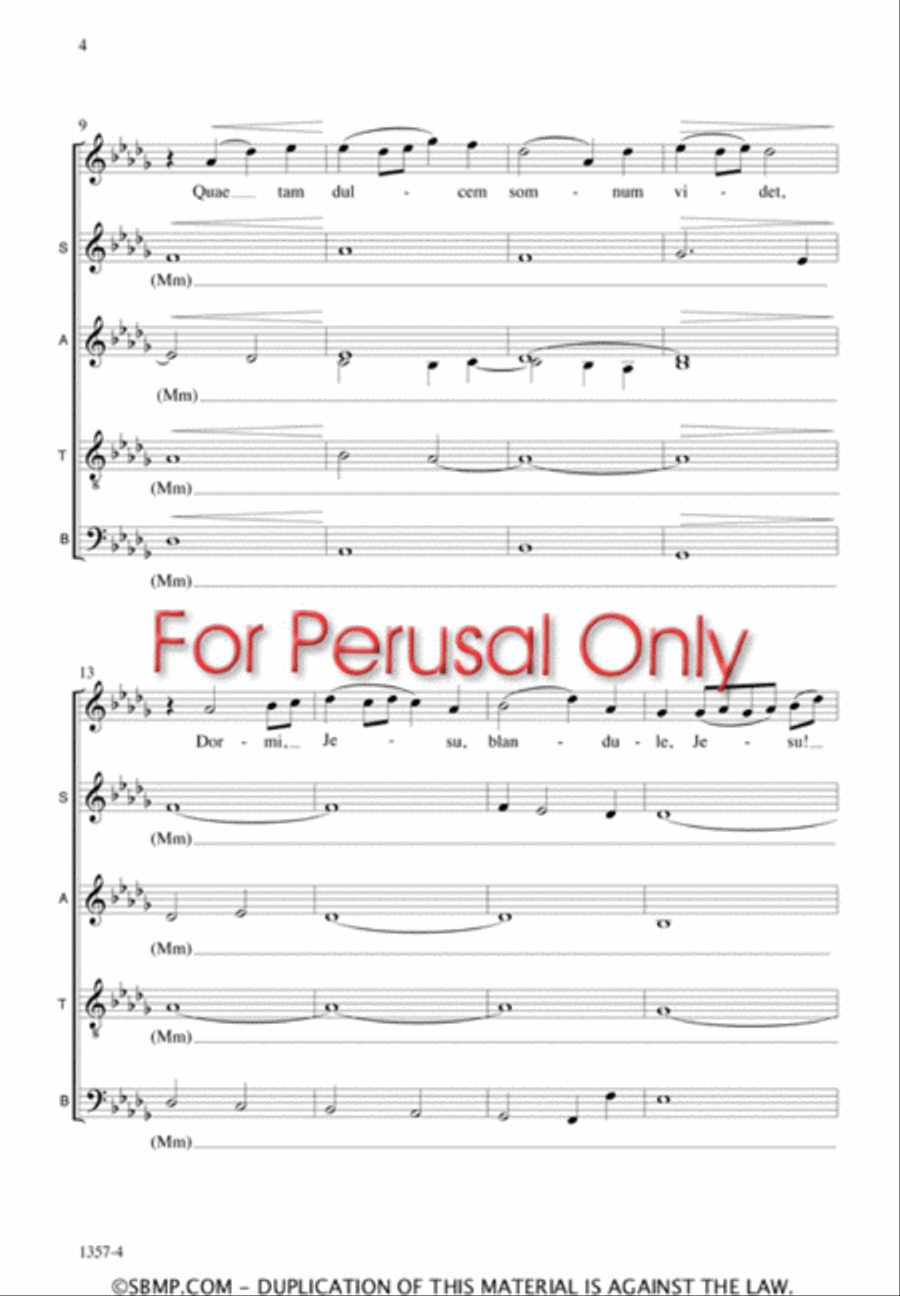 Dormi Jesu - SSATB Octavo SSATB scores gallery preview page 3