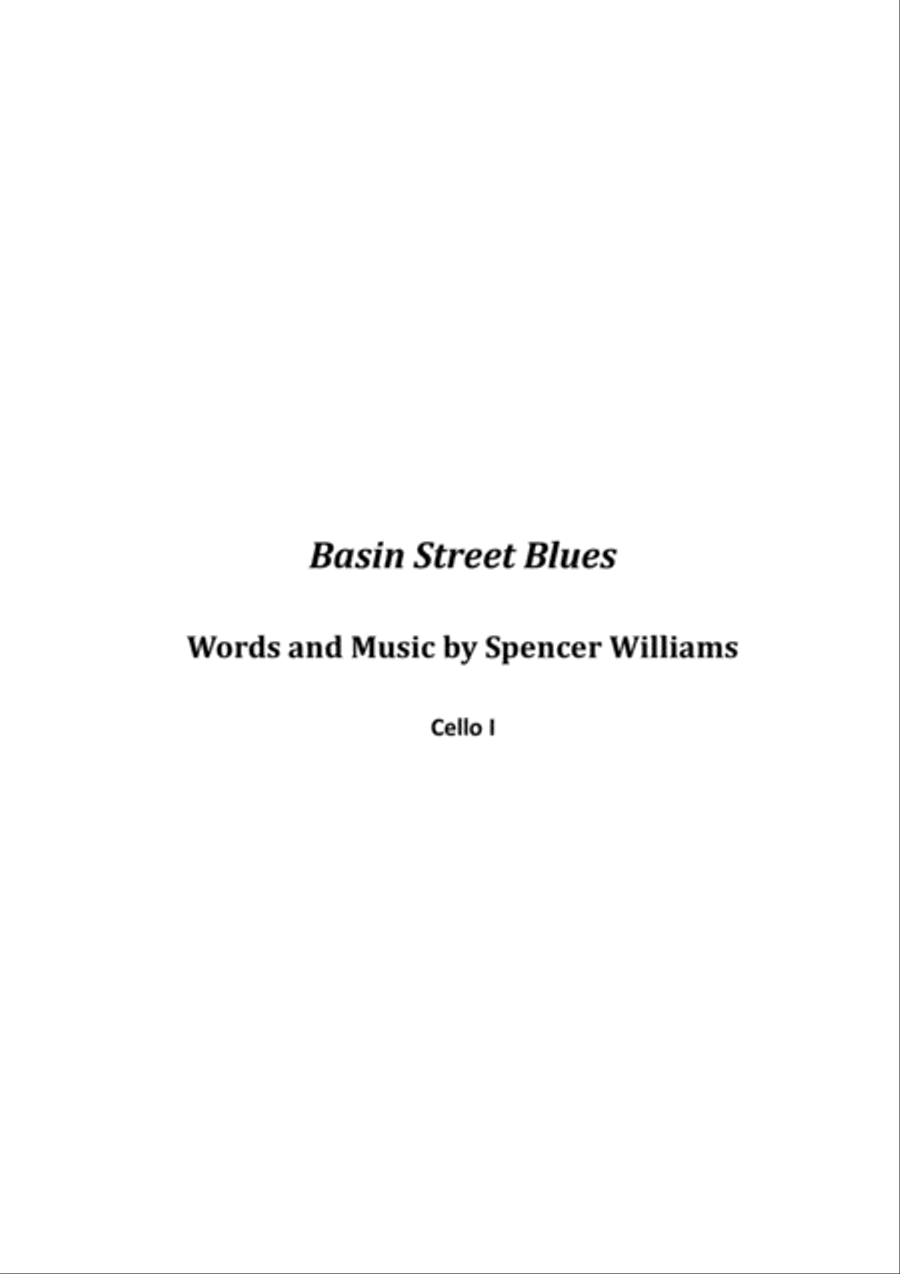Basin Street Blues Cello scores gallery preview page 4