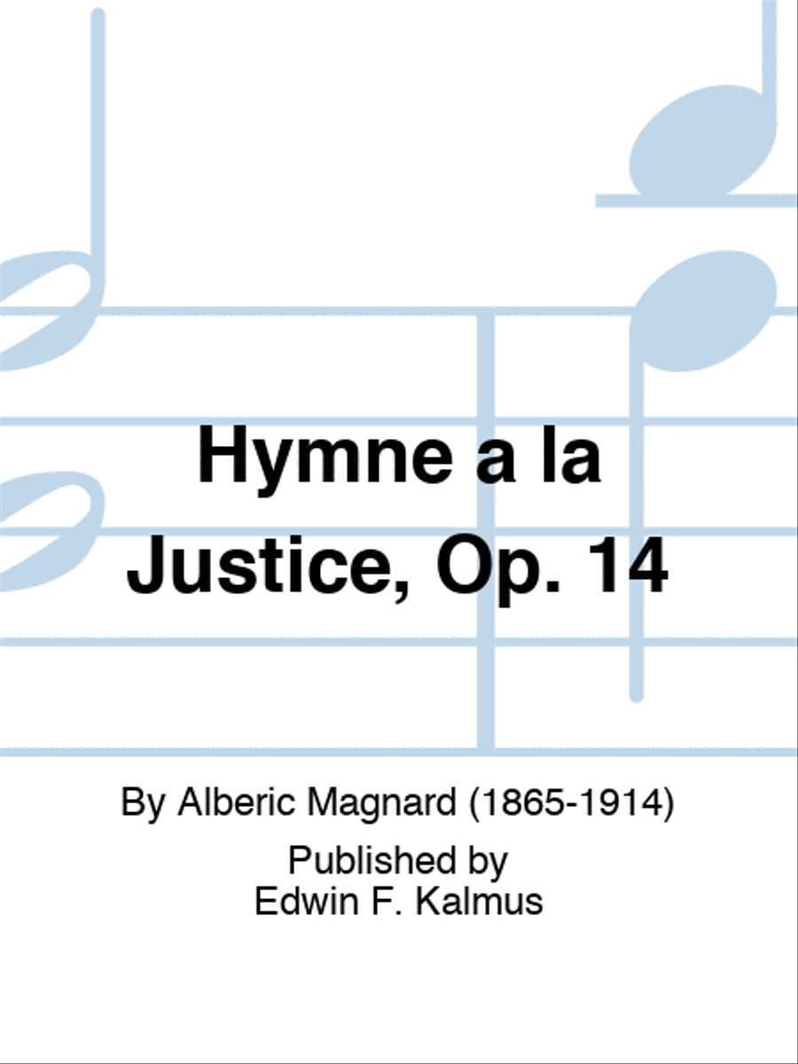 Hymne a la Justice, Op. 14 Score scores gallery preview page 1