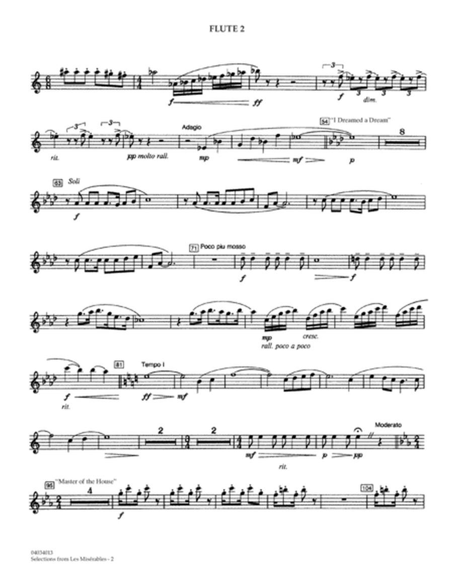 Selections from Les Misérables (arr. Warren Barker) - Flute 2