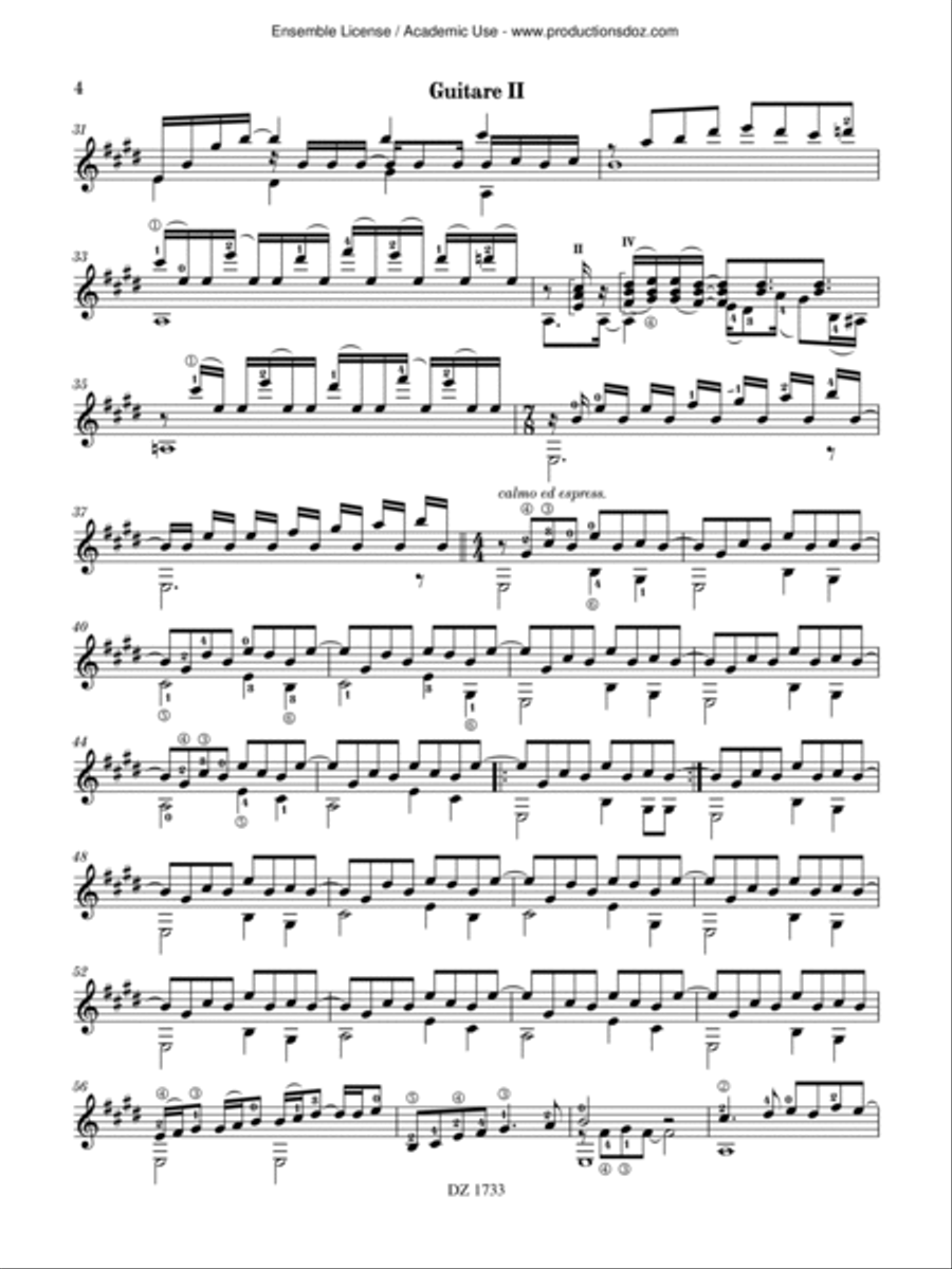 Trois-Rivières Classical Guitar scores gallery preview page 5