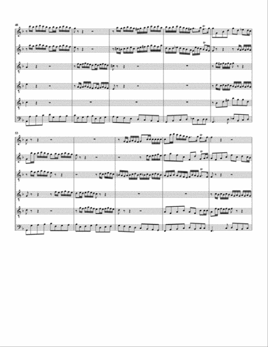 Brandenburg concerto no.1, BWV 1046 (arrangement for 6 recorders) Recorder scores gallery preview page 6
