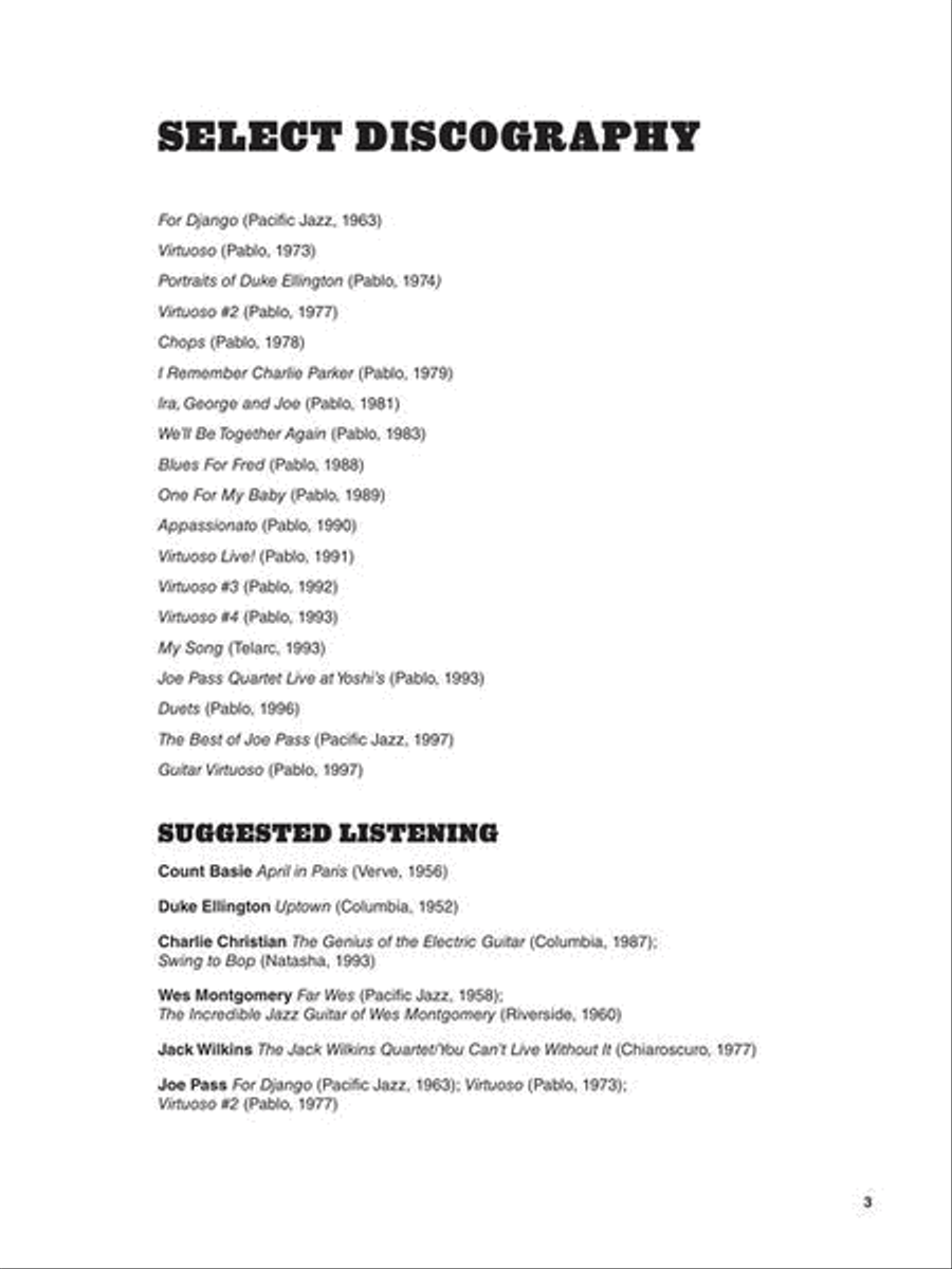 Joe Pass - Solo Jazz Guitar Book/Online Video Electric Guitar scores gallery preview page 4