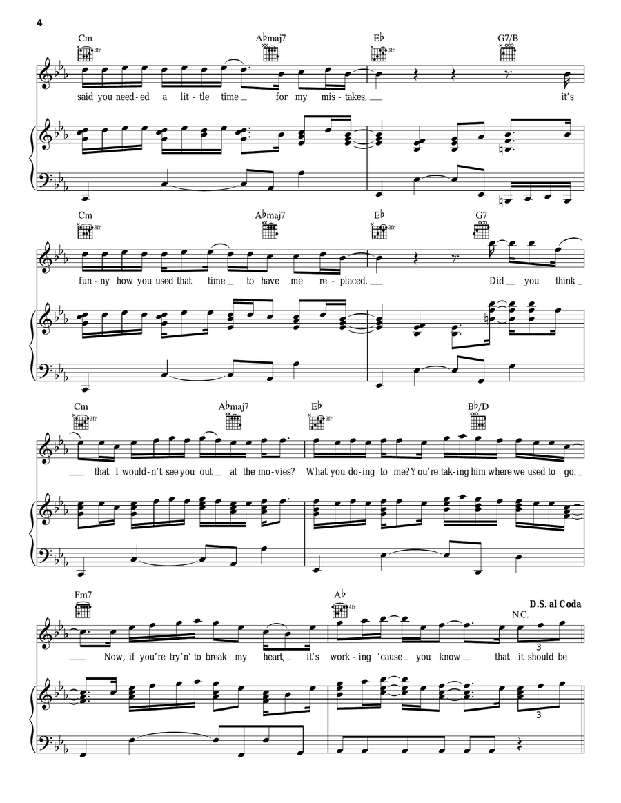 That Should Be Me Piano, Vocal, Guitar scores gallery preview page 4