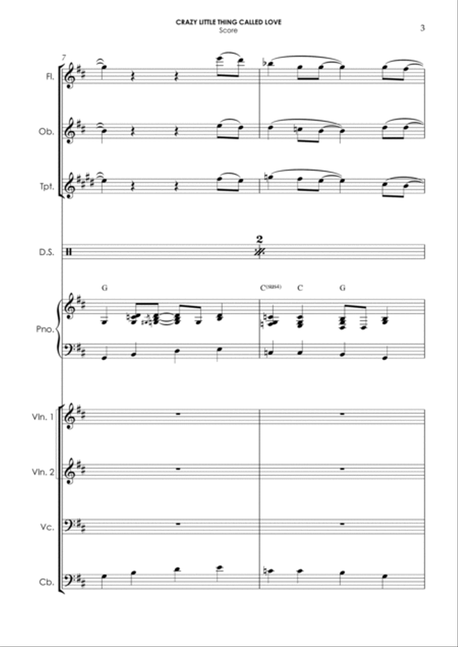 Crazy Little Thing Called Love Flute scores gallery preview page 6