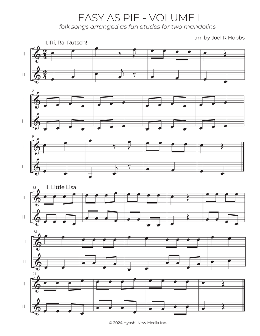 Easy As Pie, Vol. I Mandolin scores gallery preview page 2