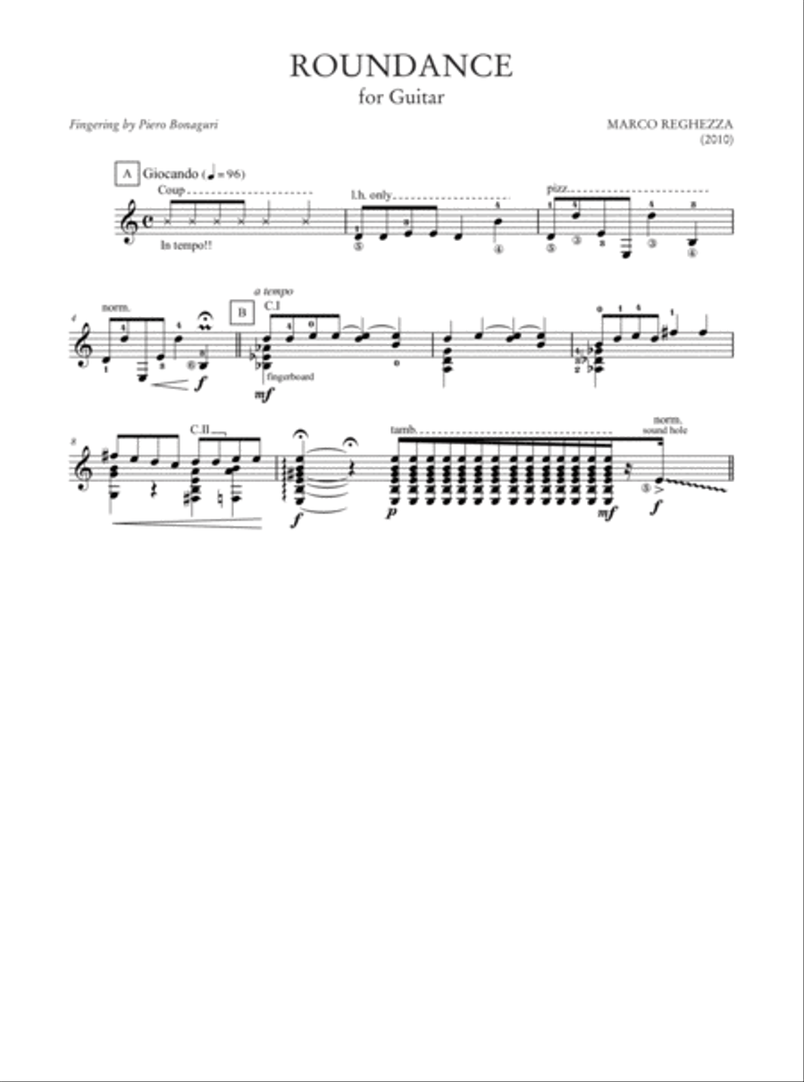 Envision the Music. Contemporary Music Anthology for Guitar (Anzaghi, Bombardelli, Cattaneo, Forlivesi, Luppi, Reghezza) Acoustic Guitar scores gallery preview page 5