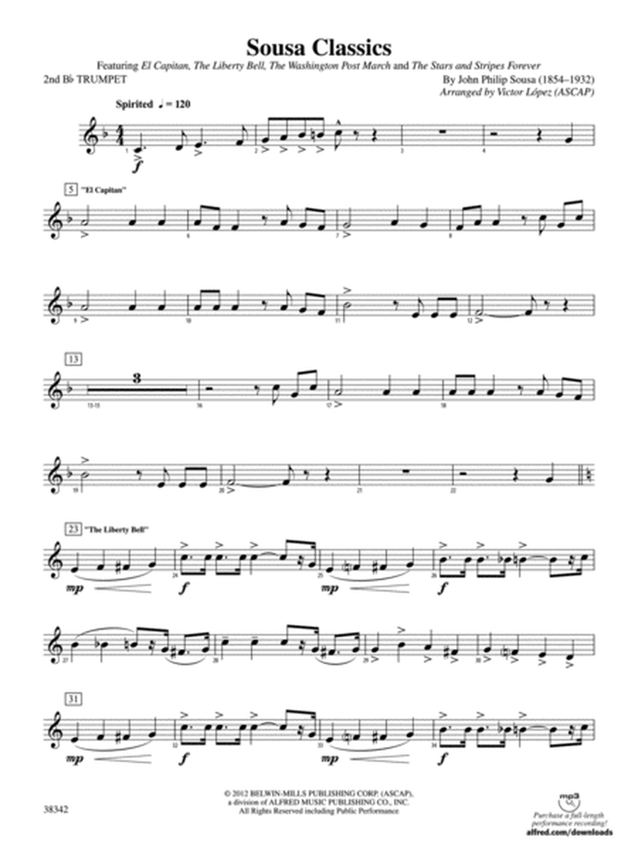 Sousa Classics: 2nd B-flat Trumpet