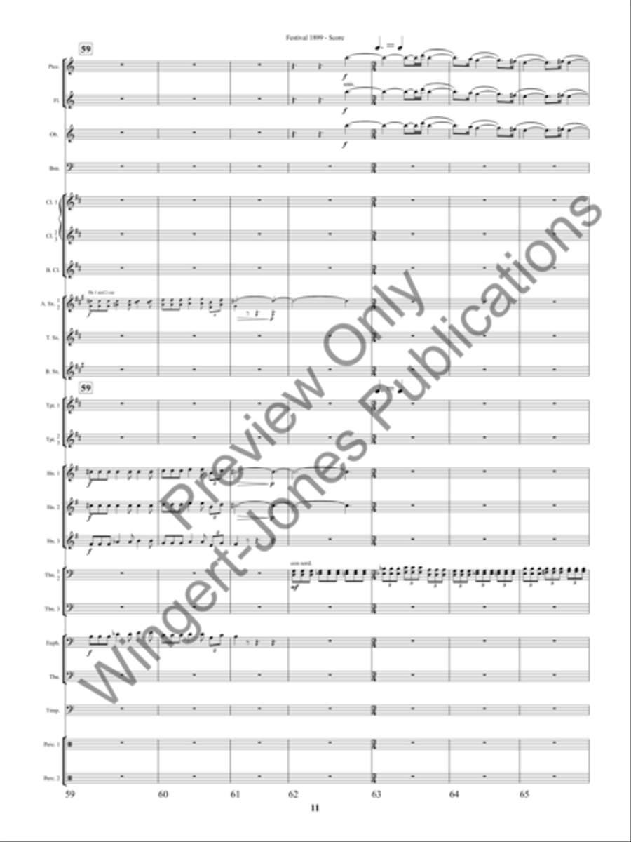 Festival 1899 (Score) Concert Band scores gallery preview page 14