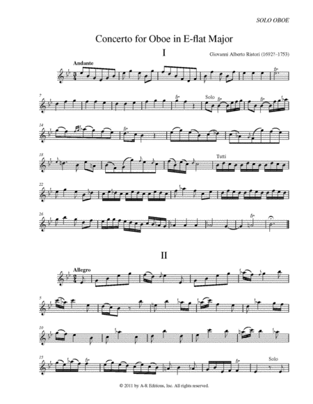 Concerto for Oboe in E-flat Major
