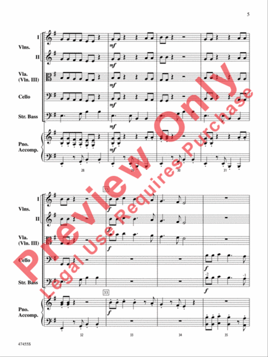 Mahler's Mysterious March String Orchestra scores gallery preview page 6