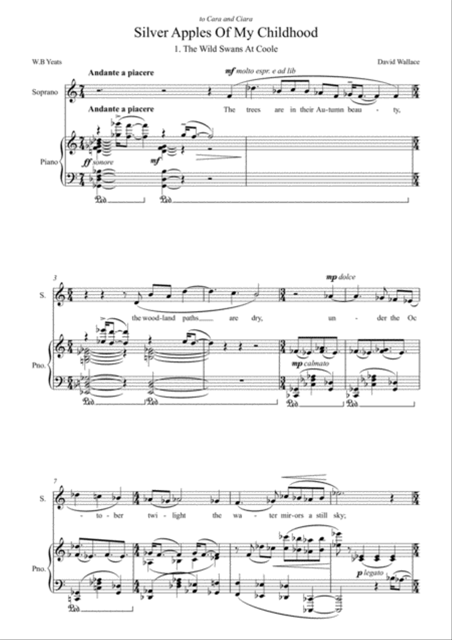 The Wild Swans at Coole Voice scores gallery preview page 1