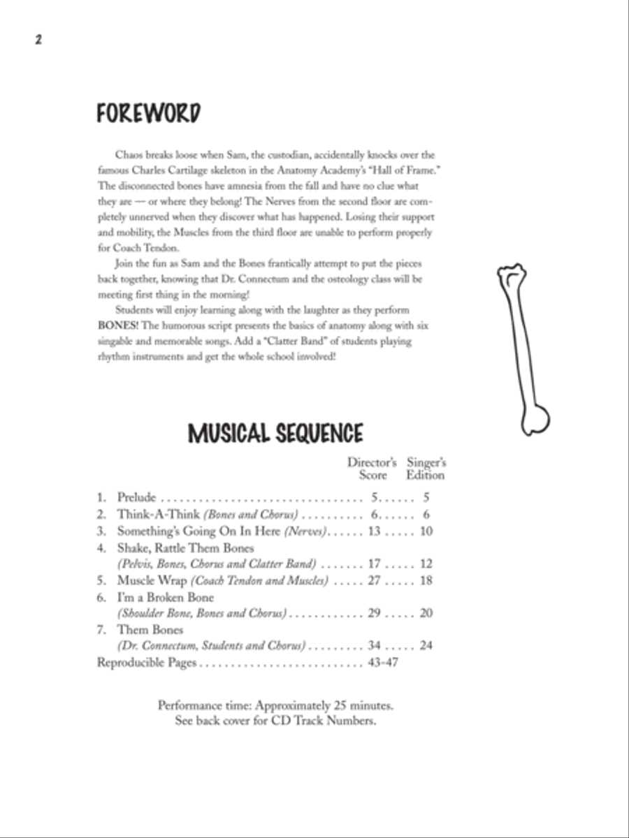 Bones! - Director's Score Choir scores gallery preview page 2