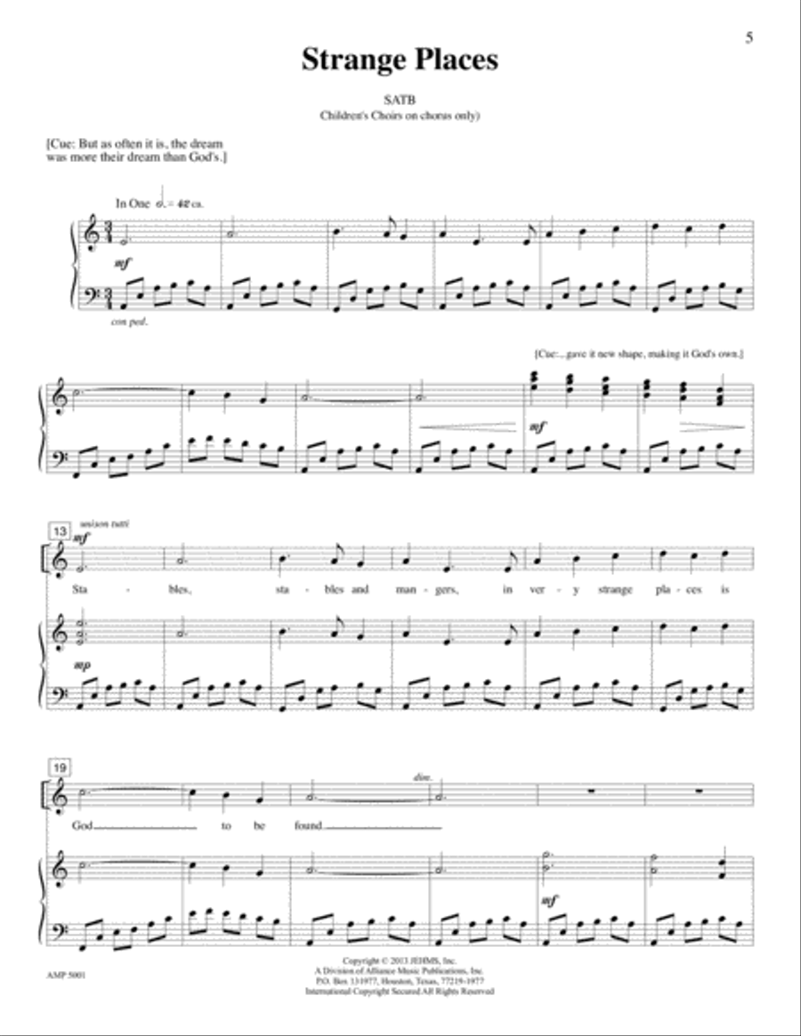 Strange Places (Christmas Pageant) 4-Part scores gallery preview page 2