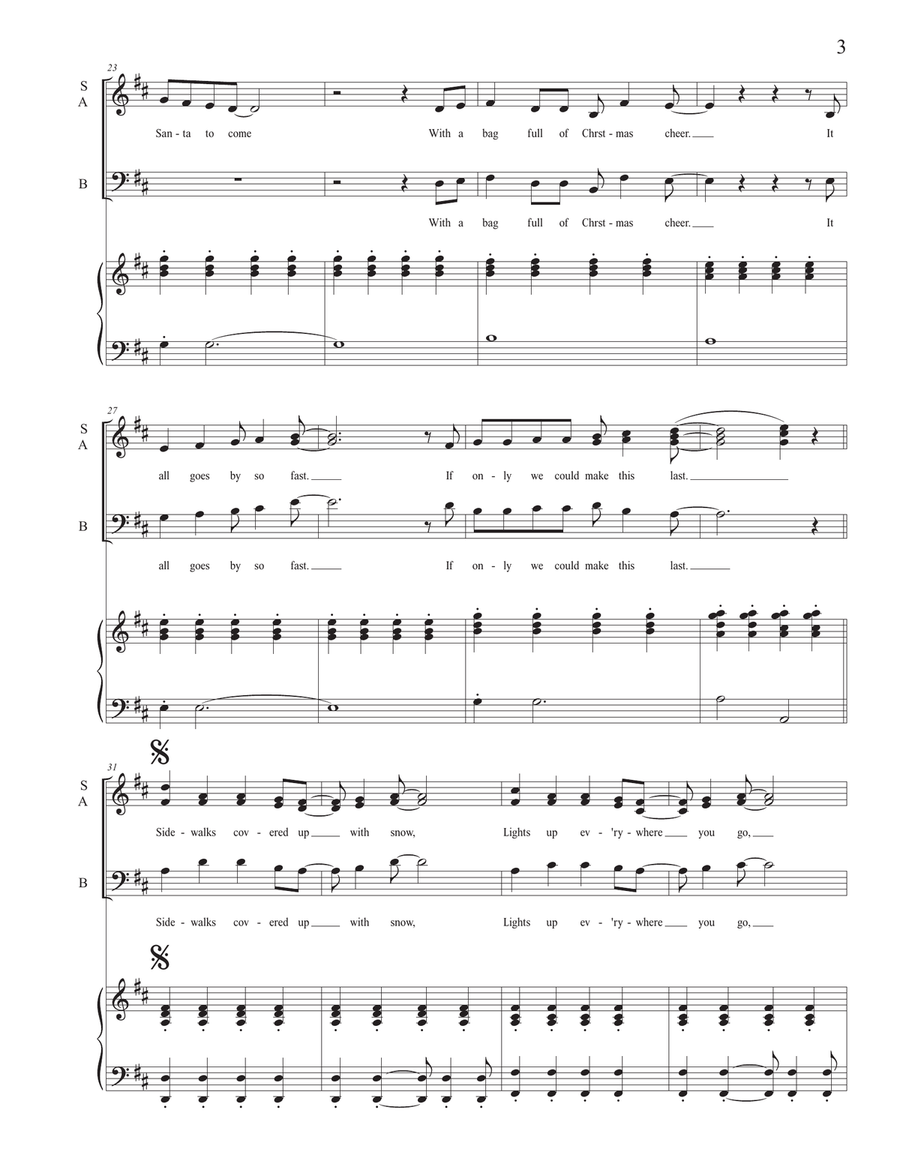 Christmas Every Day 3-Part scores gallery preview page 3