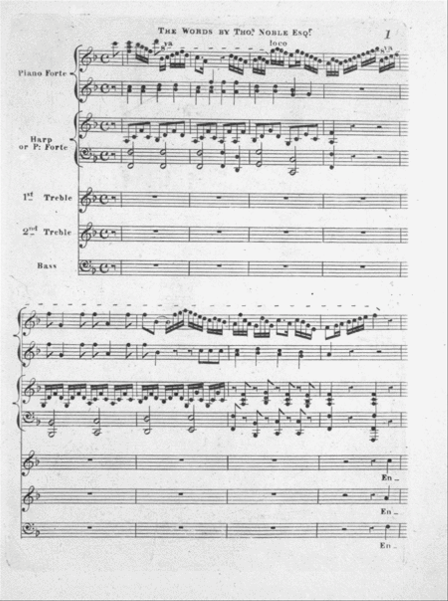 Ode in Honor of the Marquis of Wellington, Field Marshall, etc., etc., The Victorious Hero, and Deliverer of Spain Harp scores gallery preview page 2