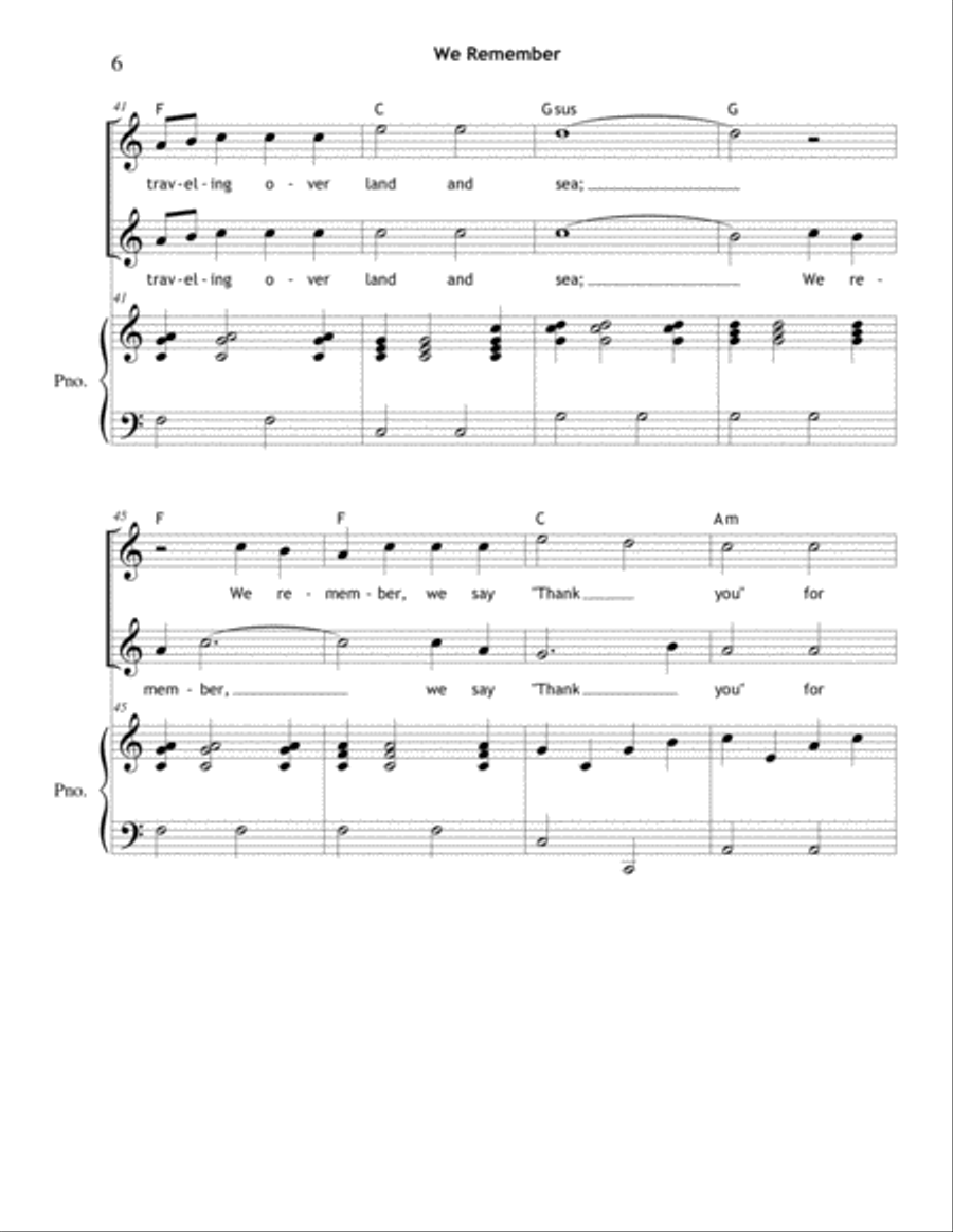 We Remember (A Veterans Day Tribute) SA SA scores gallery preview page 6