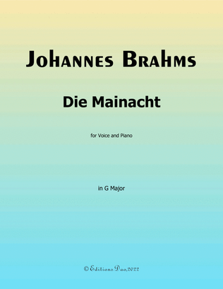 Die Mainacht, by Brahms, in G Major