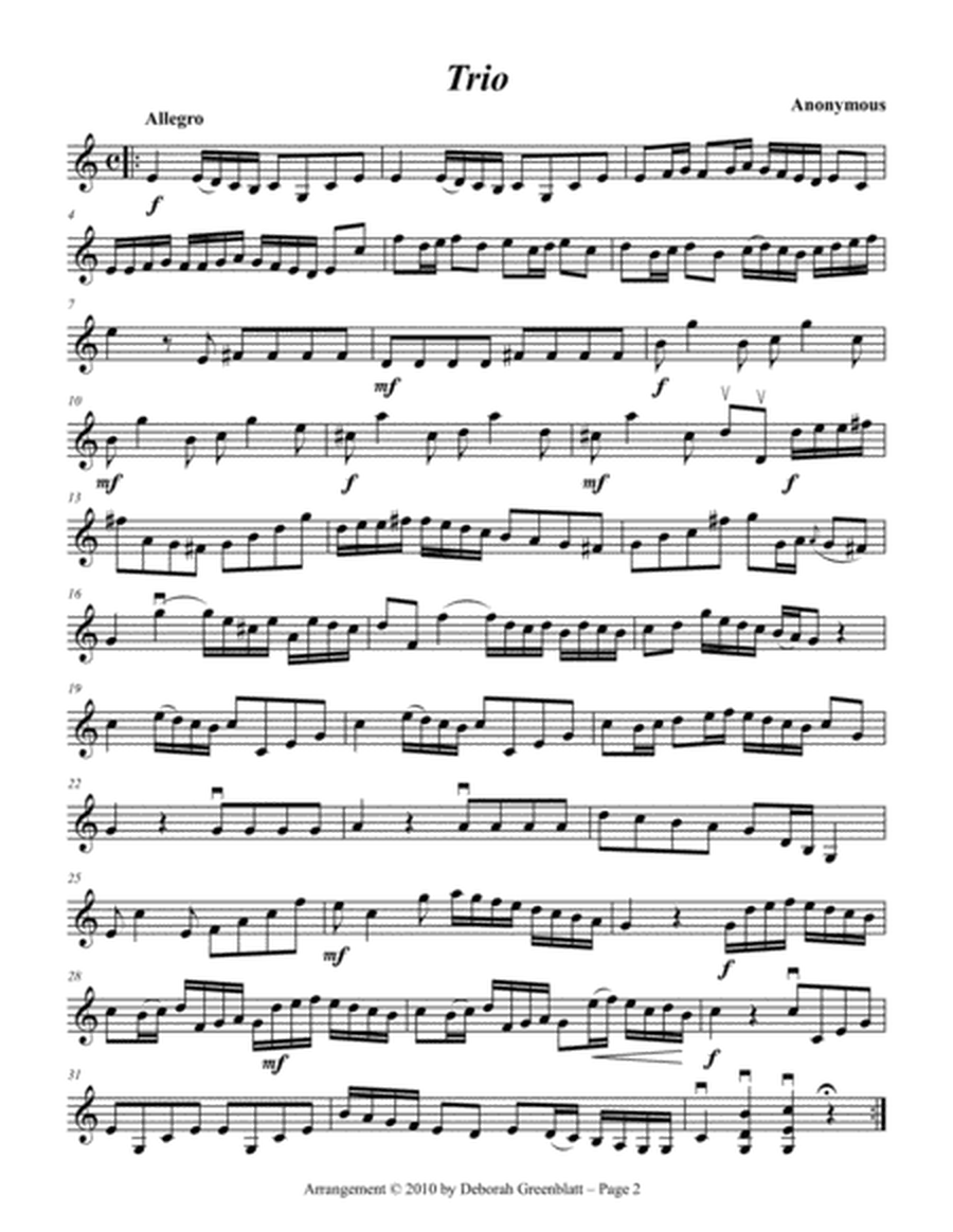 Background Trios for Strings, Volume 1 - Violin B