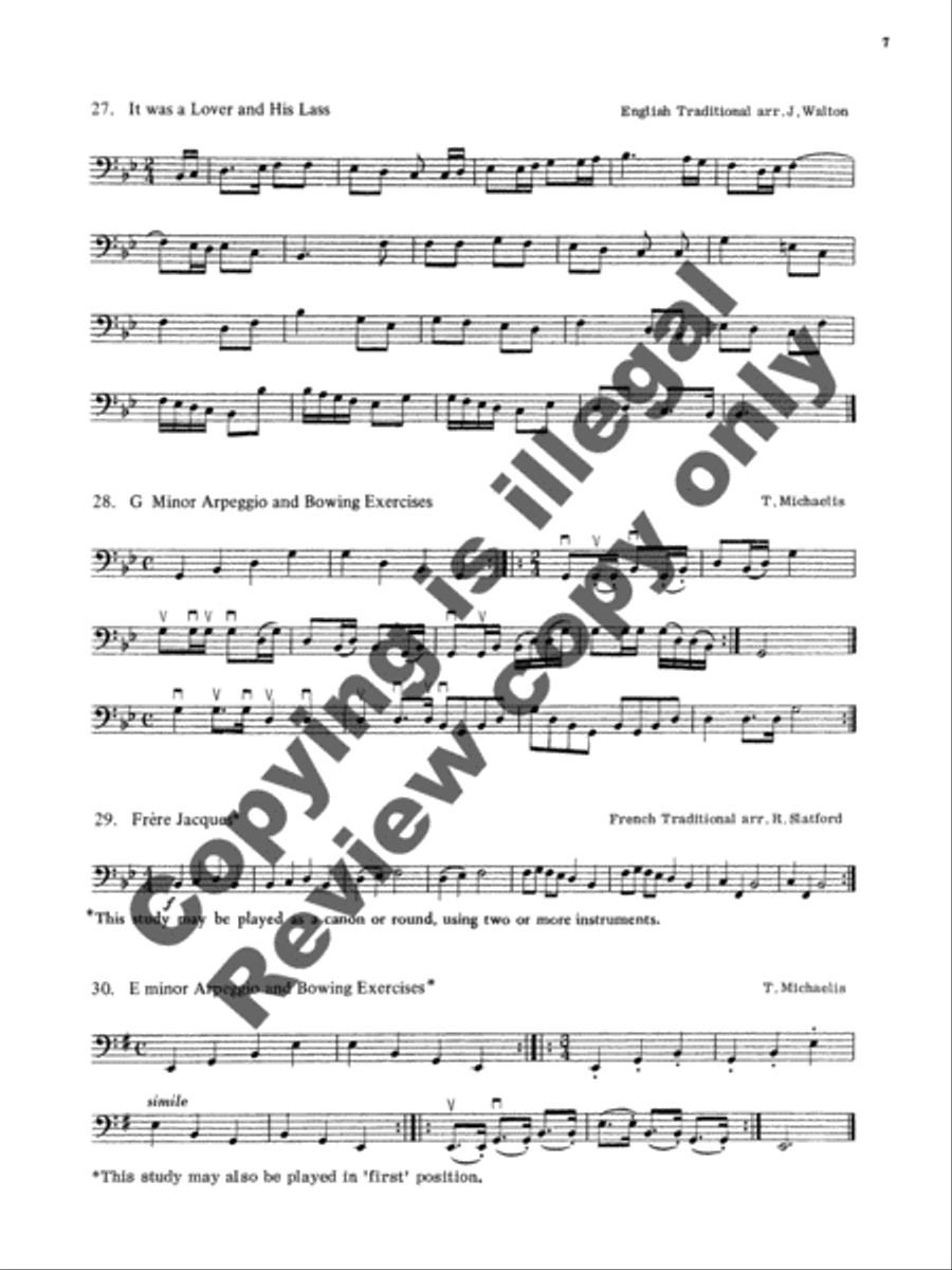 Yorke Studies for Double Bass, Volume 1 Double Bass scores gallery preview page 9