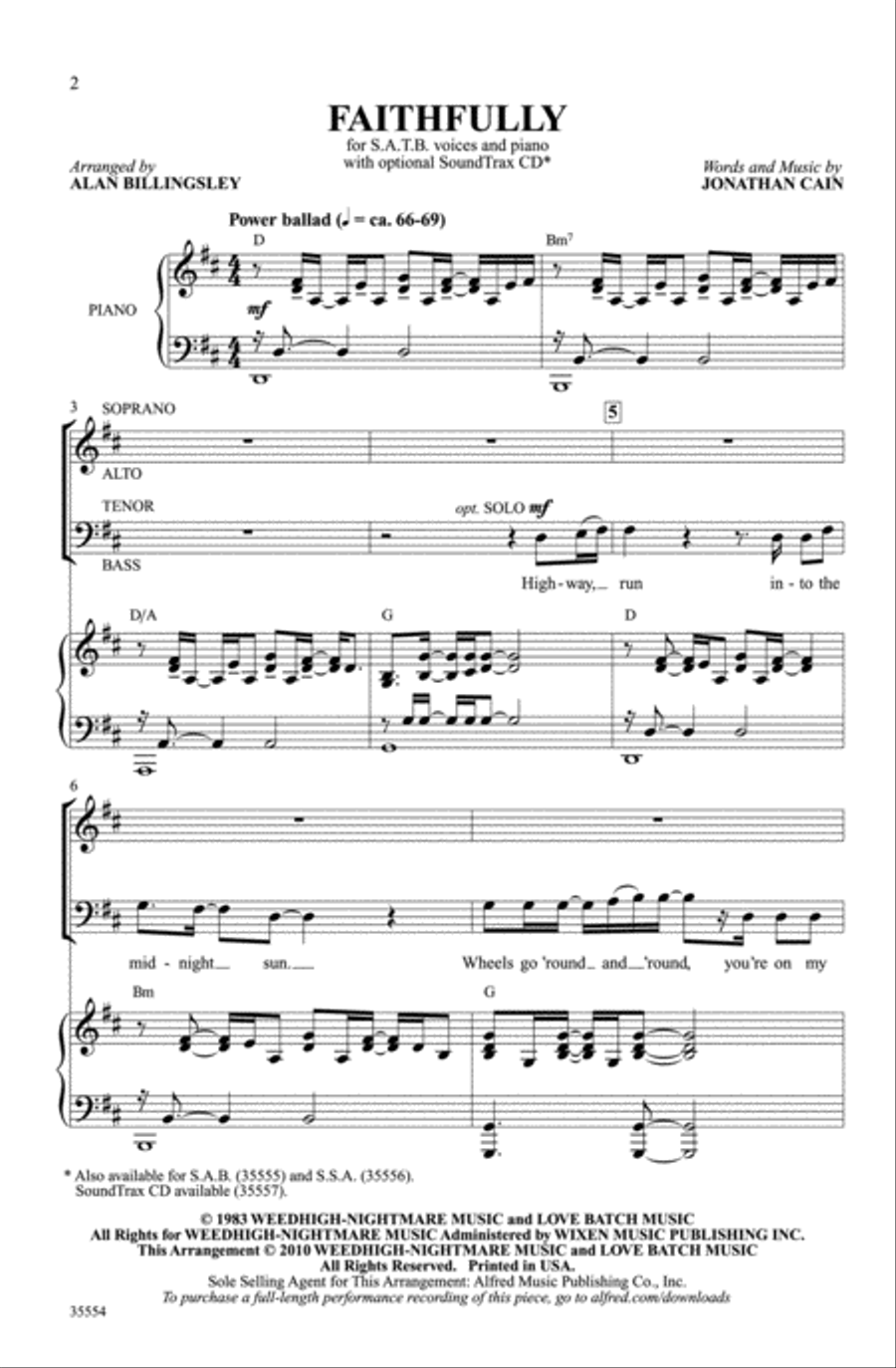 Faithfully Choir scores gallery preview page 1