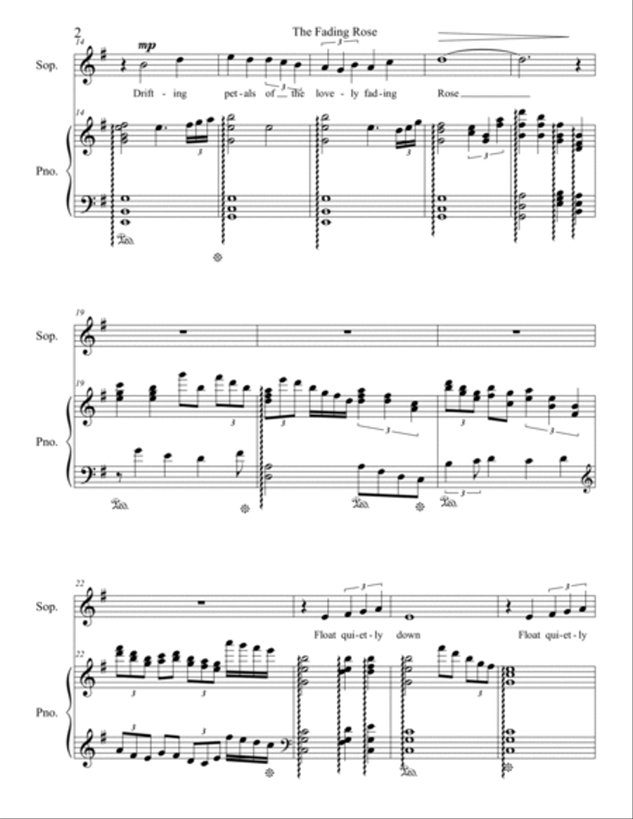 The Lovely, Fading Rose (Soprano) Voice scores gallery preview page 2