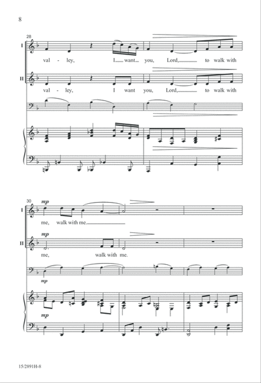 Walk This Lonesome Valley 2-Part scores gallery preview page 9