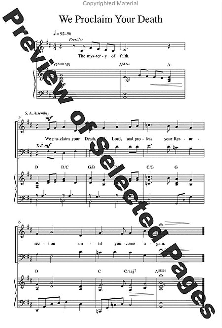 Mass from Age to Age - Choral / Accompaniment edition 4-Part scores gallery preview page 17