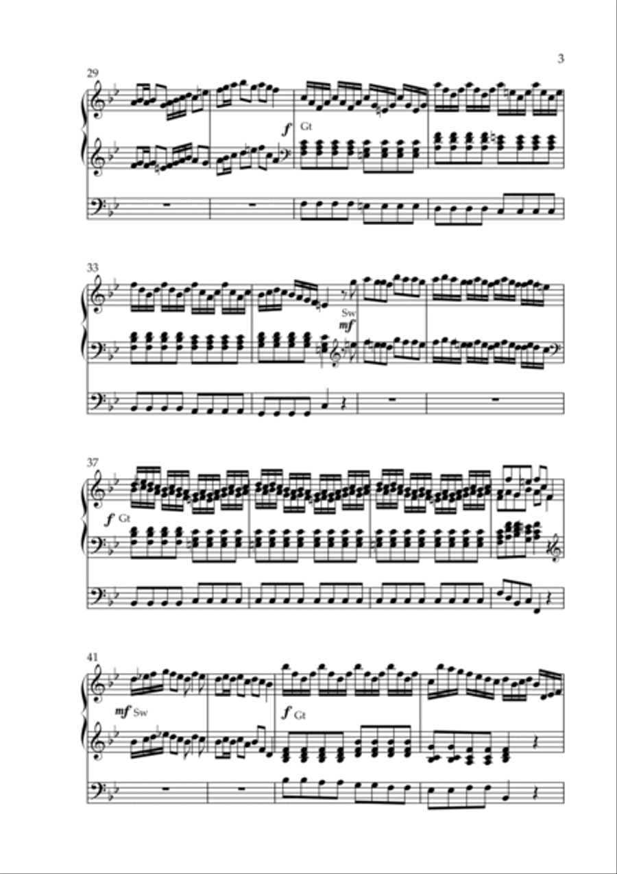 Arrival of the Queen of Sheba (arr. for Organ Solo) Organ Solo scores gallery preview page 3