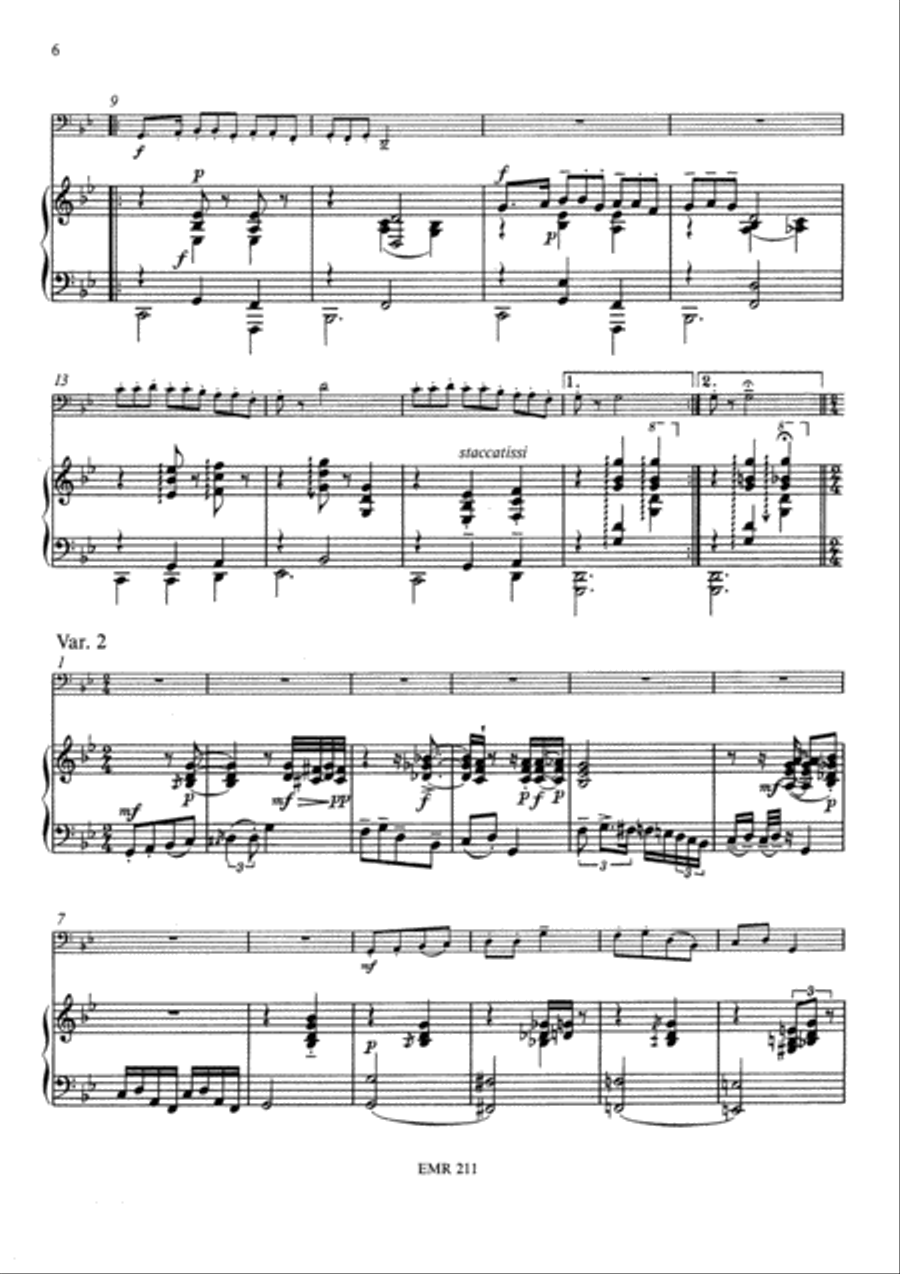 Introduzione Tema e Variazioni Bass Trombone scores gallery preview page 7