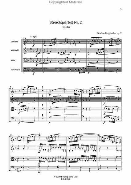 Streichquartett Nr. 2 d-Moll op. 7 (1825/26)