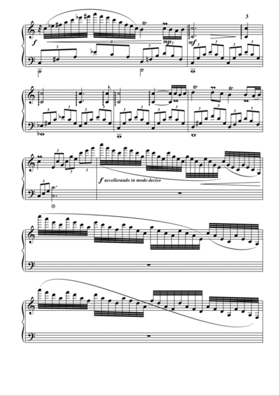 Nocturne in C major for piano 4-Part scores gallery preview page 3