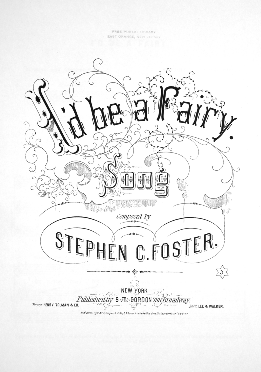 I'd Be a Fairy. Song