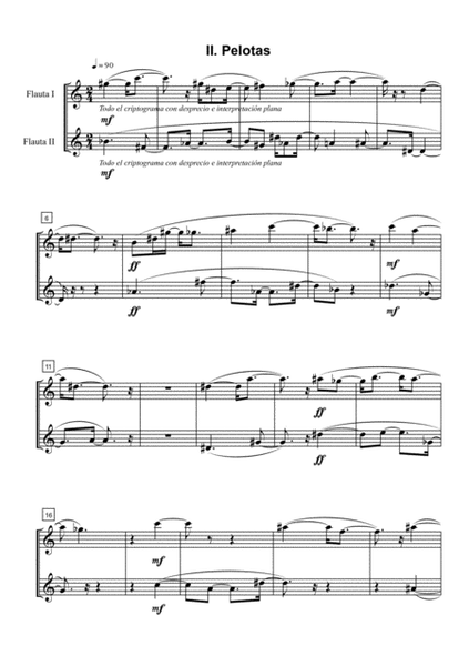 Tres criptogramas for Flute Duet