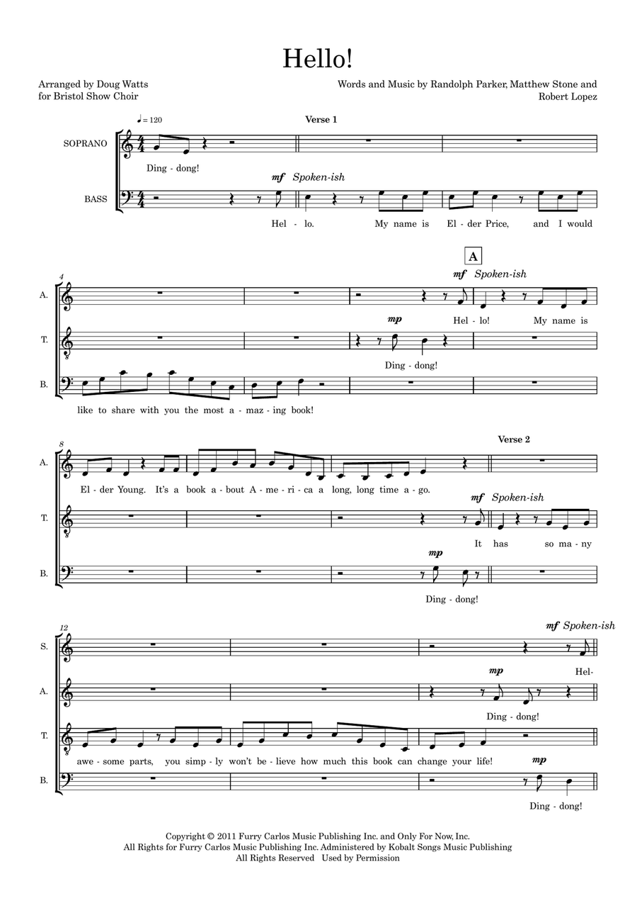 Book cover for Hello! (arr. Doug Watts)