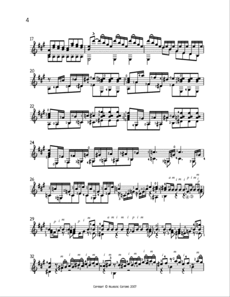 Grande Ouverture (Mauro Giuliani) edited and fingered by Robin Hill Acoustic Guitar scores gallery preview page 4