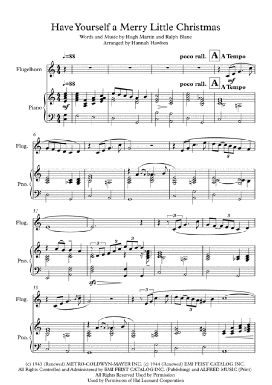 Have Yourself A Merry Little Christmas from MEET ME IN ST. LOUIS Small Ensemble scores gallery preview page 1