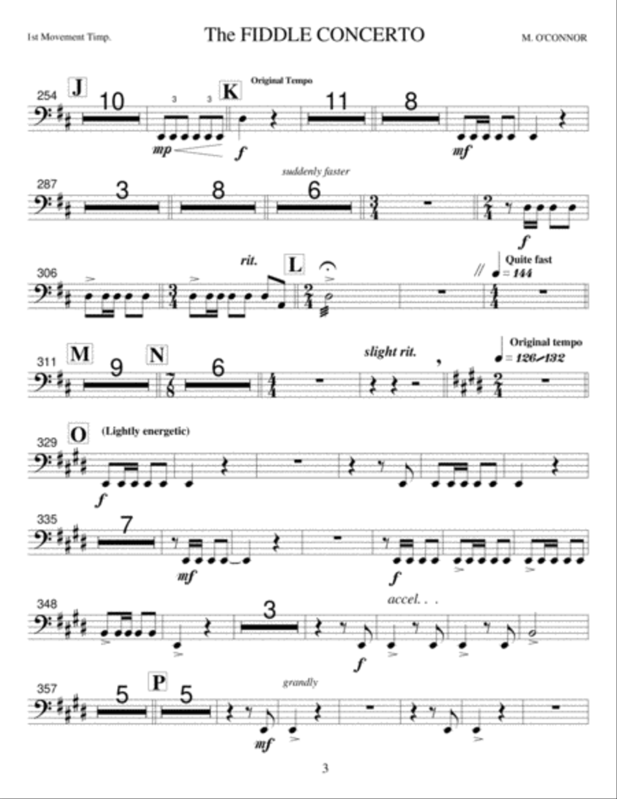 The Fiddle Concerto (percussion parts – violin and symphony orchestra) Full Orchestra scores gallery preview page 6