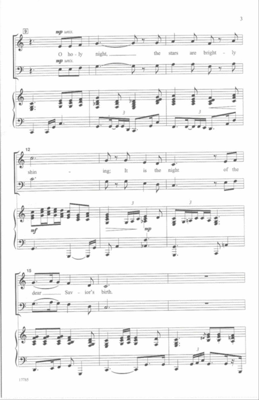 <br>Sheet music extract
