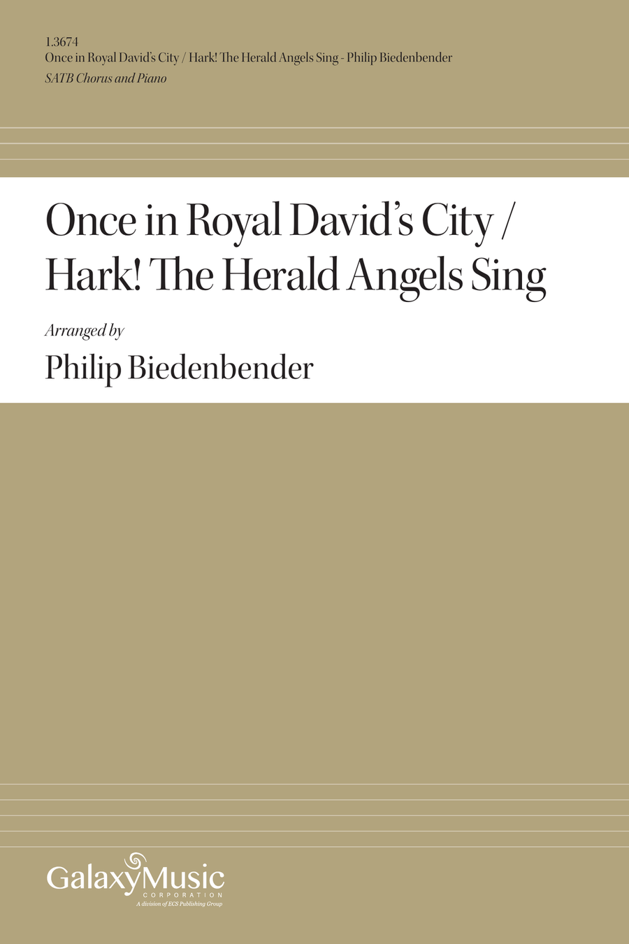 Once in Royal David's City/Hark! The Herald Angels Sing 4-Part scores gallery preview page 1