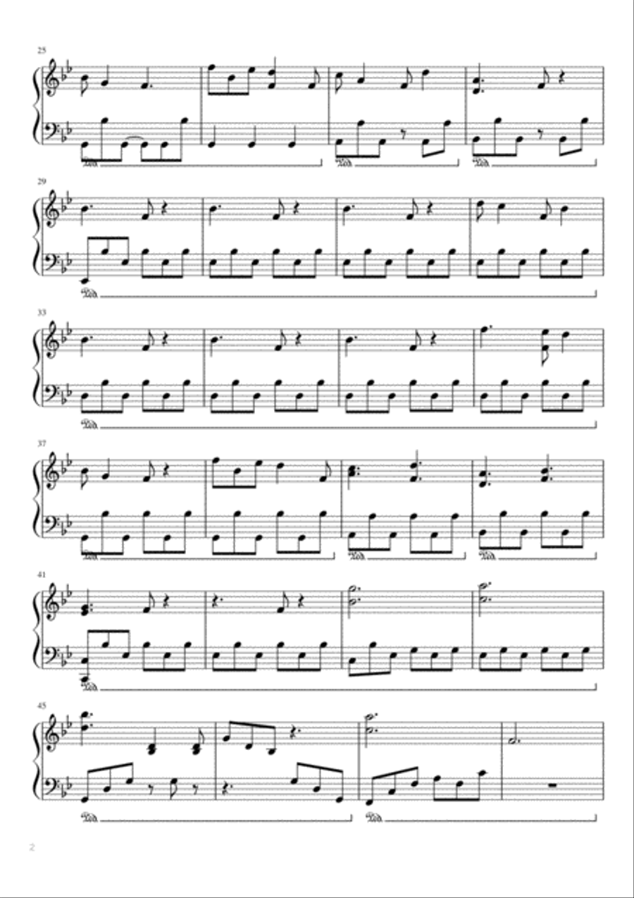 A Thousand Years Piano Solo scores gallery preview page 2