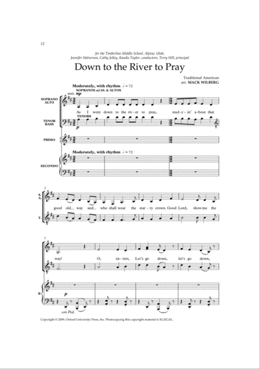 My Song in the Night (Anthology) 4-Part scores gallery preview page 2