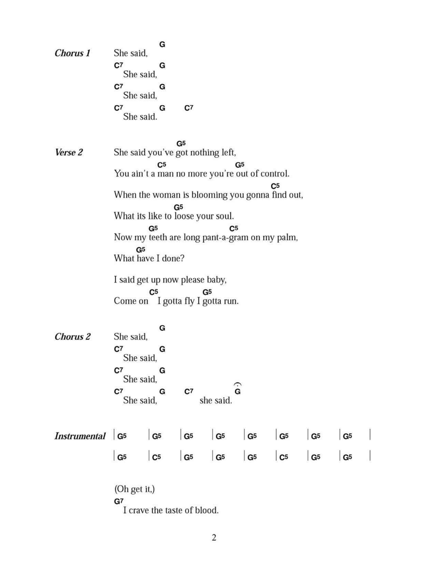 She Said She Said Electric Guitar scores gallery preview page 2