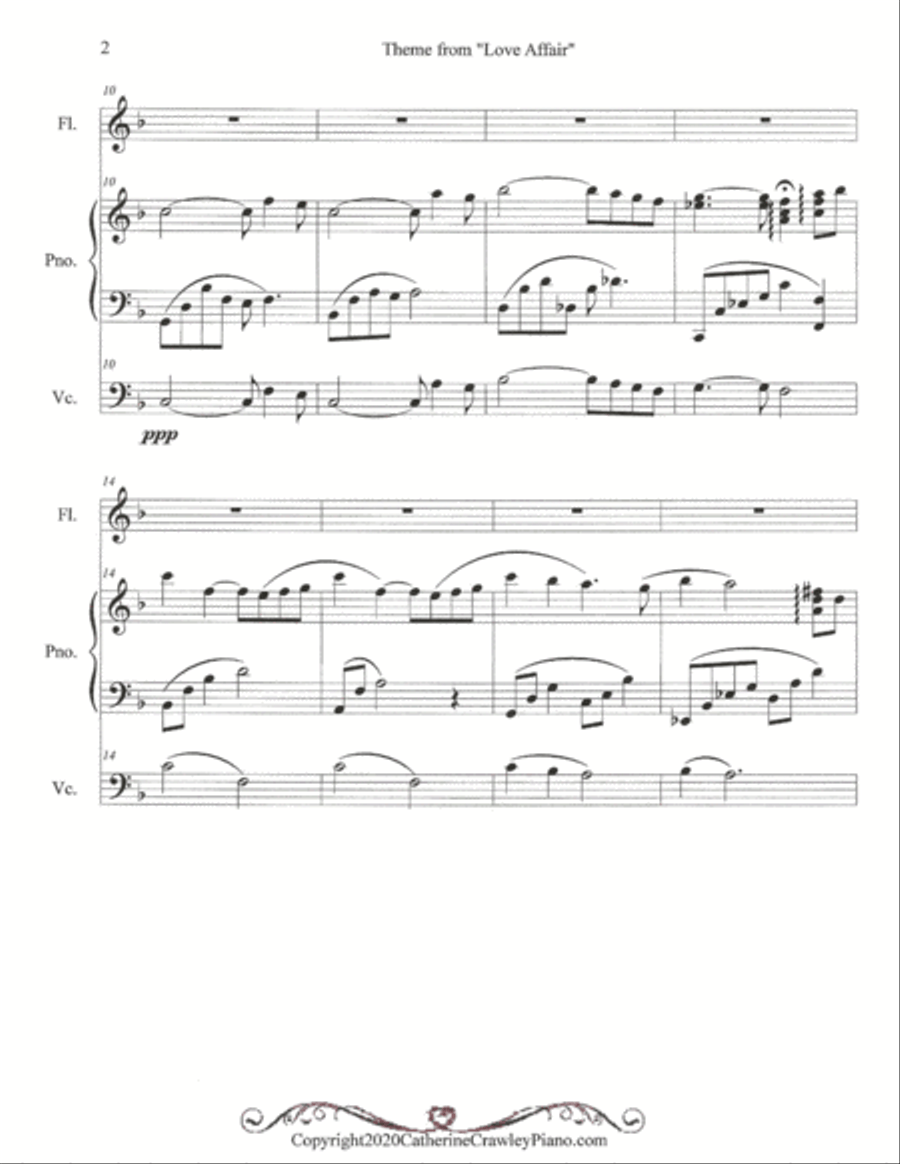 Love Affair (title Theme) Small Ensemble scores gallery preview page 2